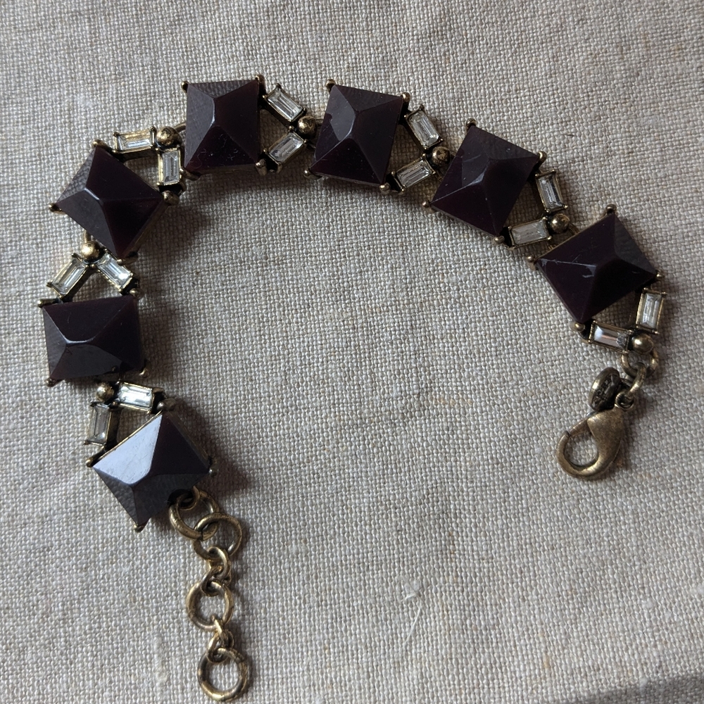 J. Crew Vintage Purple Stone Rhinestone Bracelet